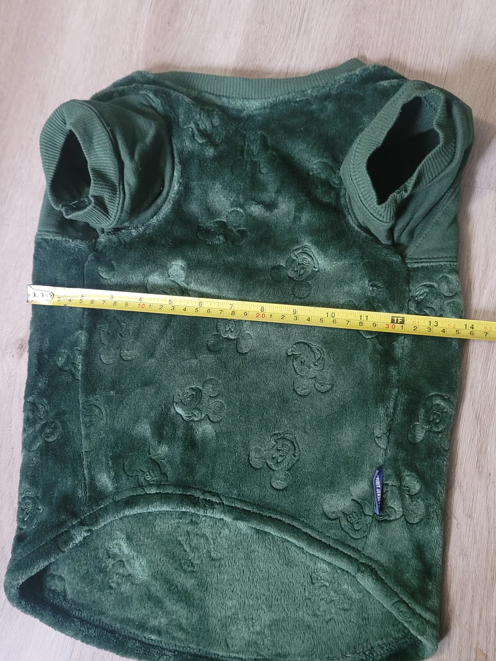 Disney Parks Spirit Jersey Dog Pet Sweater XL Green Fleece Mickey Mouse Matching